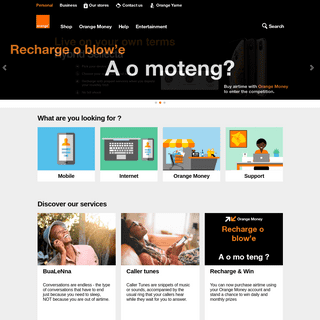 Homepage - Orange Botswana