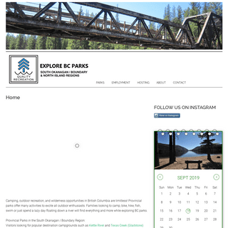 Explore BC Parks – South Okanagan / Boundary Region