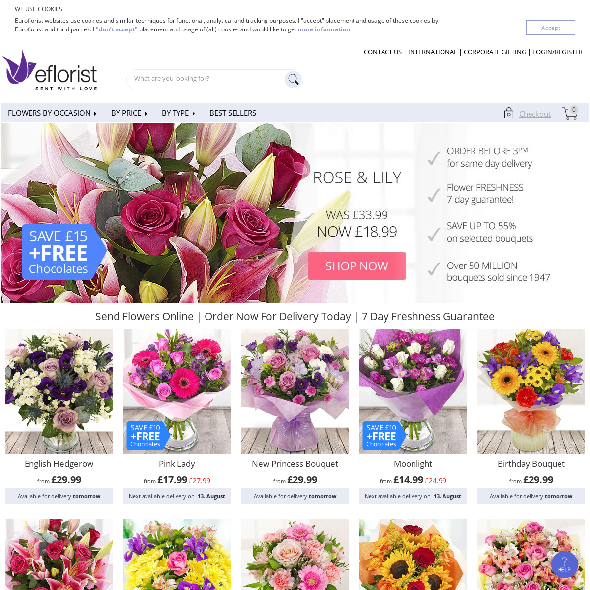 Same Day Flower Delivery - Send Flowers Online Today!
