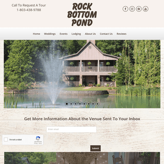 Rock Bottom Pond | Wedding Venue in Ridgeway, SC | Special Events, Proms, Ceremonies & More |