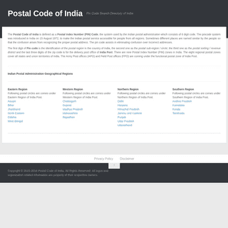 A complete backup of postalcodeindia.com