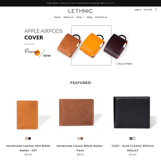 Lethnic Leather - Slim Leather Wallet by Lethnic
