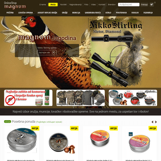 Prodaja oružja i municije, opreme za lov i ribolov | MAGNUM doo