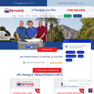 Hyde's AC Heating Electrical Services | Palm Desert & Coachella Valley CA