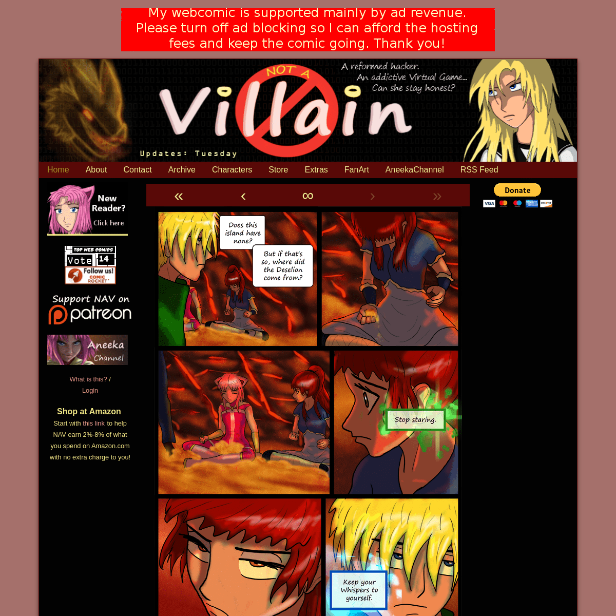 Not A Villain Webcomic | Webcomic of a semi- reformed hacker trying to redeem herself in a post- apocalyptic world she may have 