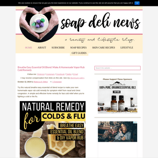 Soap Deli News - Original homemade soap recipes, natural skin care recipes, beauty DIY's and craft projects from Southwestern Vi