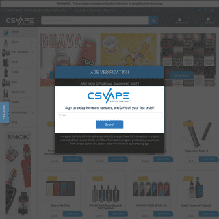 Best Online Vapor Store - E Cigs, Vape Products, Vaporizer Tanks, Mods | CSVape