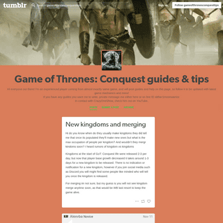 A complete backup of gameofthronesconquesttips.tumblr.com