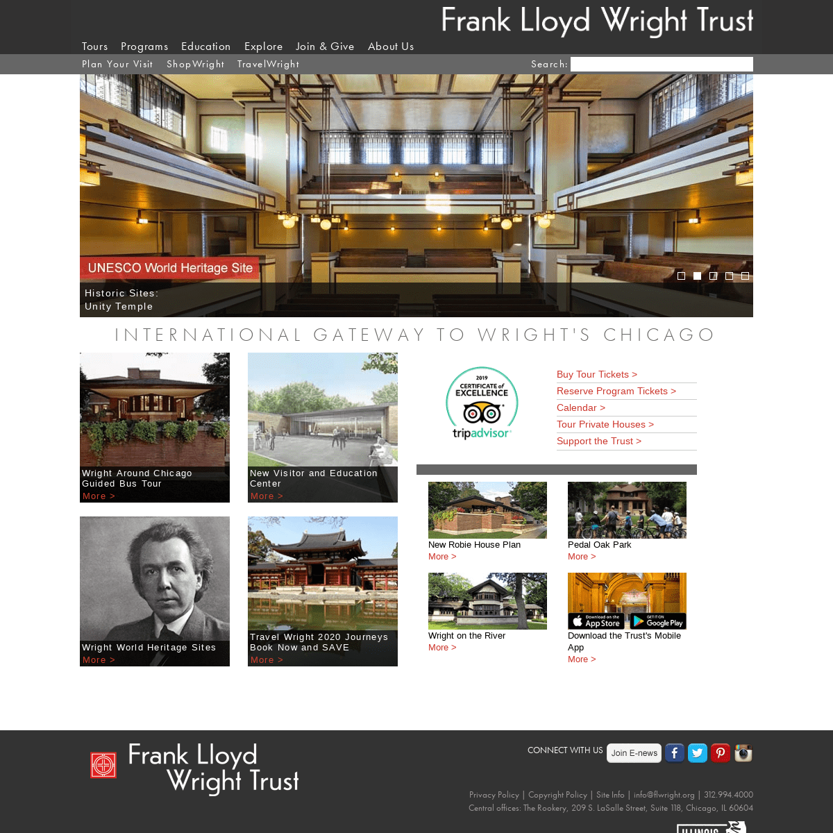 Architecture Tours in Chicago | Frank Lloyd Wright Trust