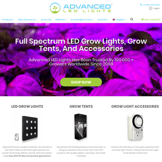 Full Spectrum LED Grow Lights & Grow Tents | Advanced LED Lights