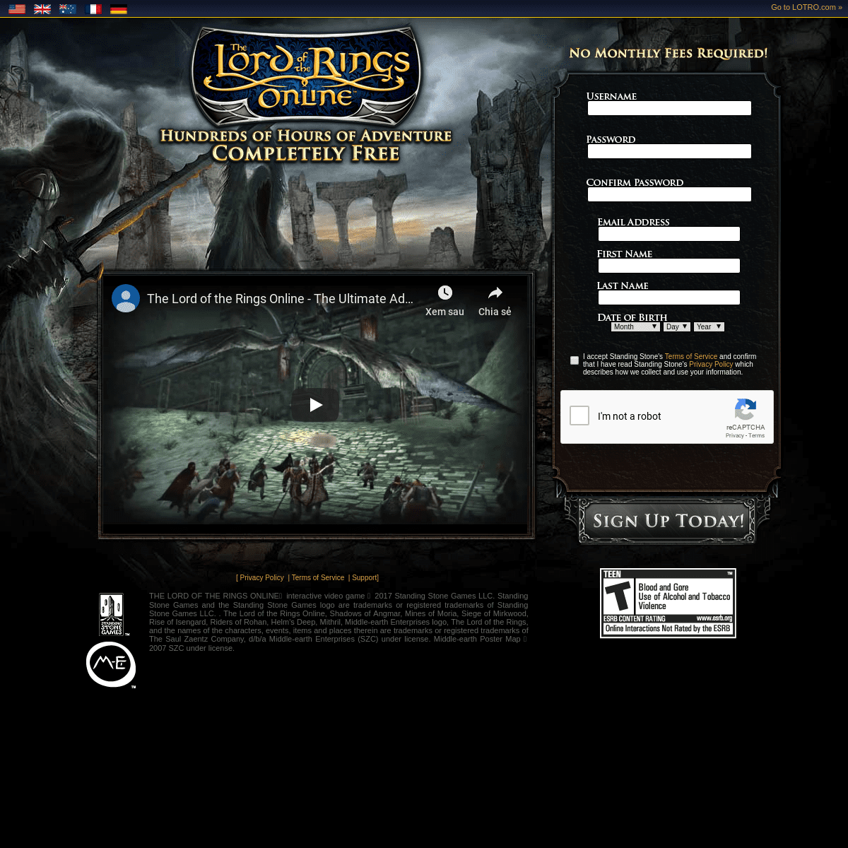 Play The Lord of the Rings Online™ Free!