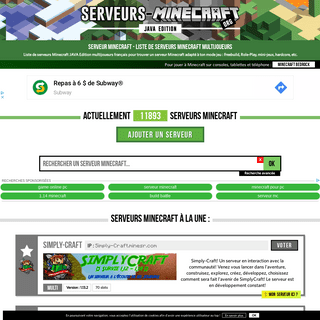 Serveur Minecraft — Liste de serveur Minecraft gratuit français