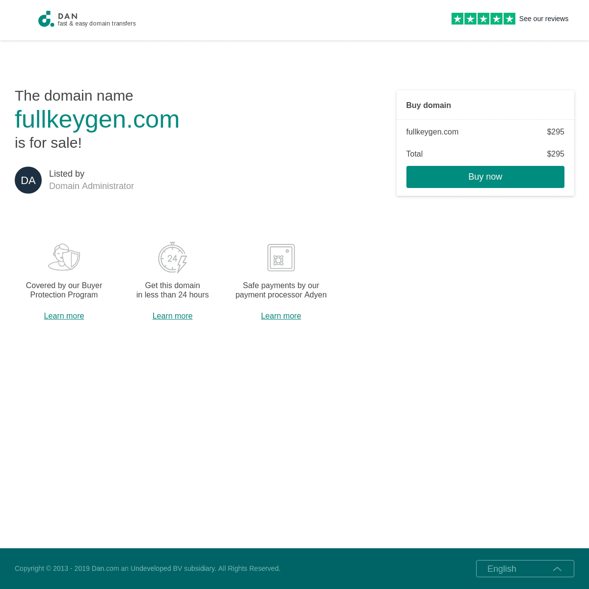 The domain name fullkeygen.com is for sale | DAN.COM