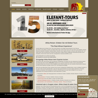 A complete backup of elefant-tours.de