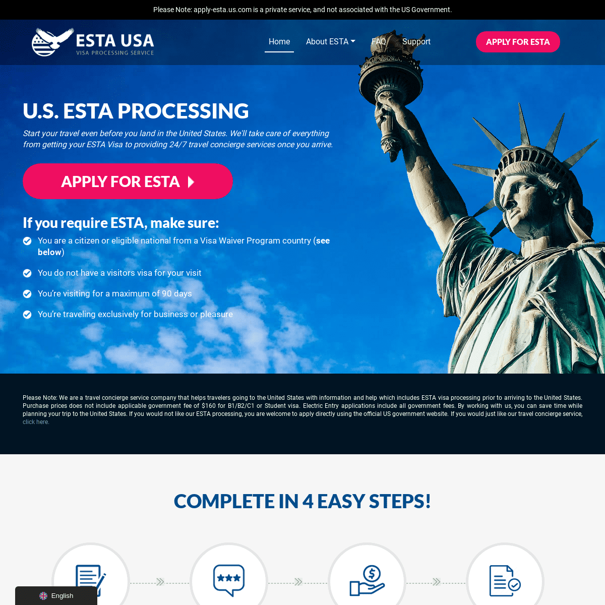 U.S ESTA Application - Apply for USA ESTA Form Online