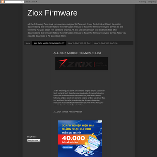 Ziox Firmware: ALL ZIOX MOBILE FIRMWARE LIST