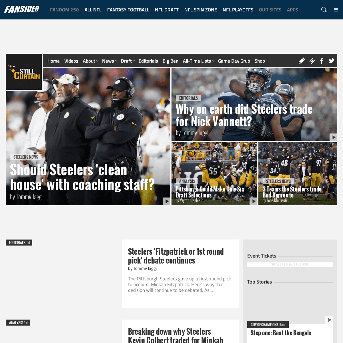 Still Curtain - A Pittsburgh Steelers Fan Site - News, Blogs, Opinion and more.