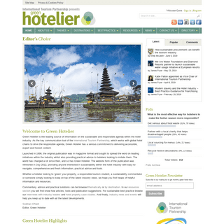 Green Hotelier | Green Hotels, Sustainable Tourism & Eco Travel