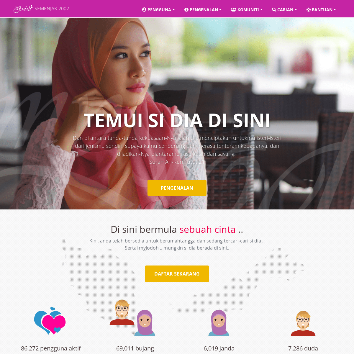 Portal Cari Mencari Jodoh Untuk Muslimin & Muslimat di Malaysia, Singapura, Brunei | myJodoh Dot Net