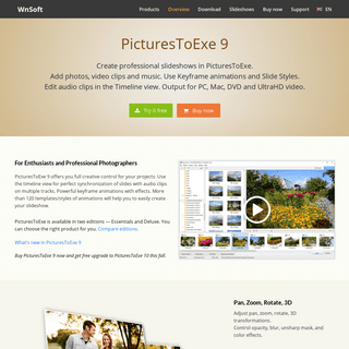 PicturesToExe Deluxe - Photo Slideshow Software - WnSoft