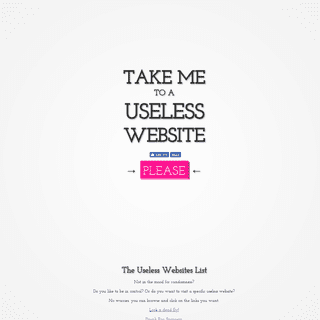  The Useless Website 