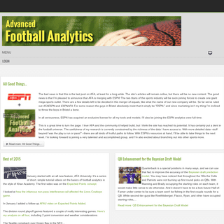 Advanced Football Analytics - Home - Advanced Football Analytics