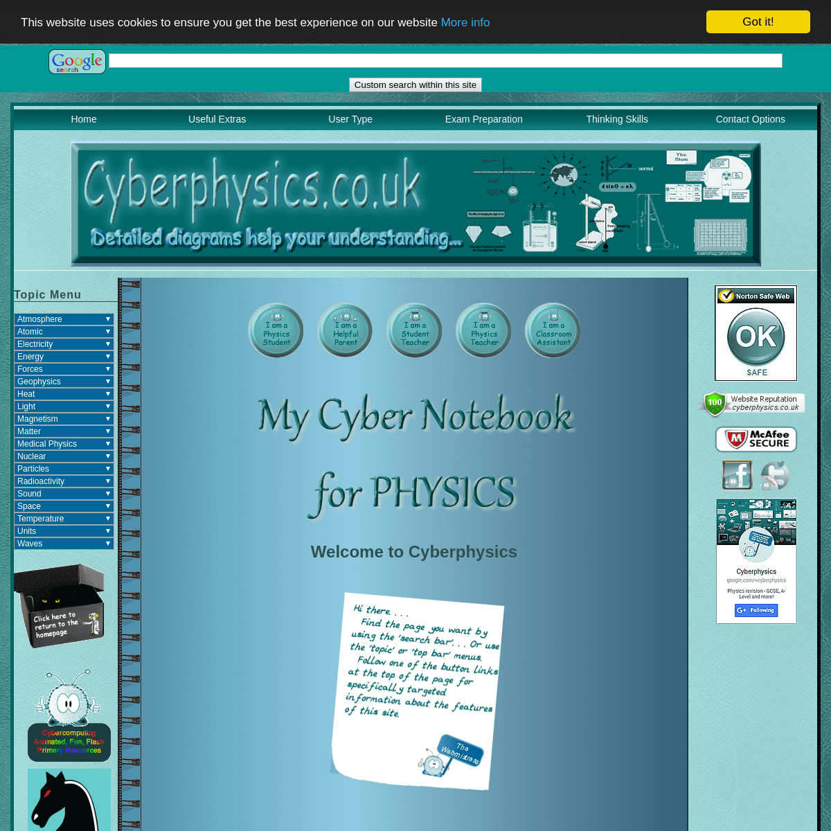 Physics revision | GCSE and A Level Physics Revision | Cyberphysics, the revision website