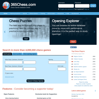 Chess Games Database Online - 365Chess.com