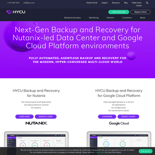 HYCU - Backup and Recovery for Hyper-converged Multi Cloud