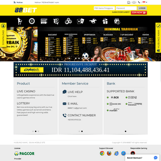88BET - SITUS JUDI ONLINE TERBESAR DI INDONESIA 88BET Casino Online No 1 di Asia!