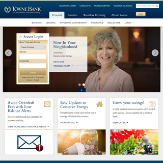 TowneBank | Personal and Business Banking, Investments, Mortgages