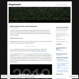 Blogdemaths | Un blog autour des mathématiques