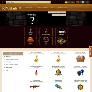 Runescape Gold, Diablo 2 Items, RotMG Potions, ESO Gold - RPGStash