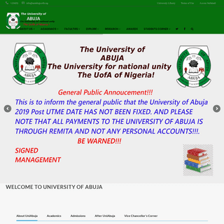 The UofA of Nigeria! – The University for National Unity