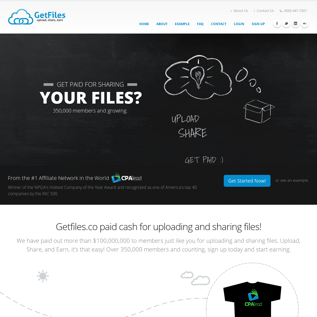 Earn Cash Sharing Files with File Locking - Getfiles.co Homepage