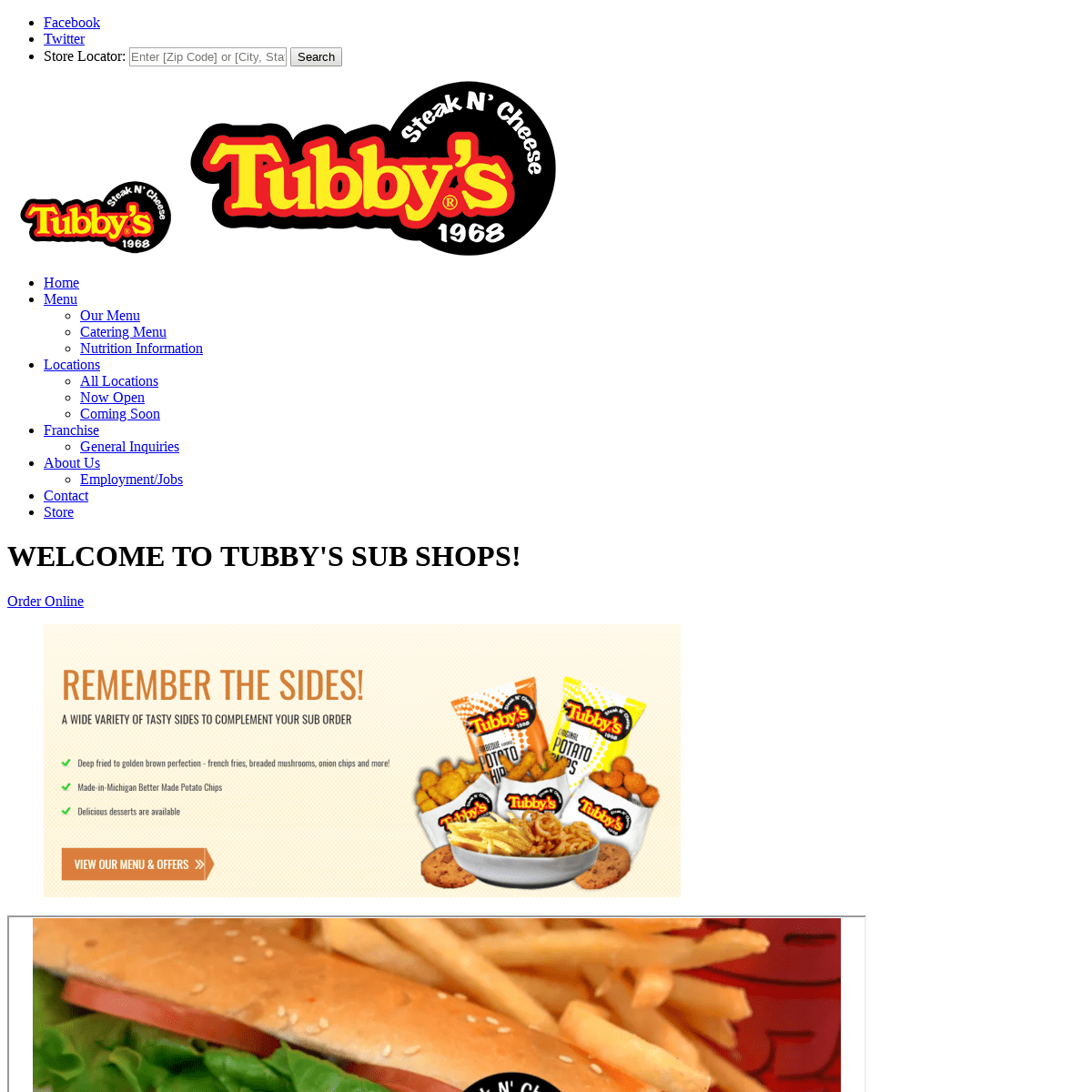 Home Page - Tubby’s Sub Shops