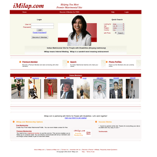 Indian Matrimonial site for Divyang, Deaf, Physically Challenged and other handicap and disabilities.