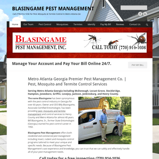 BLASINGAME PEST MANAGEMENT – Call (770) 914-1036 For Pest, Mosquito & Termite Control In Metro Atlanta GA