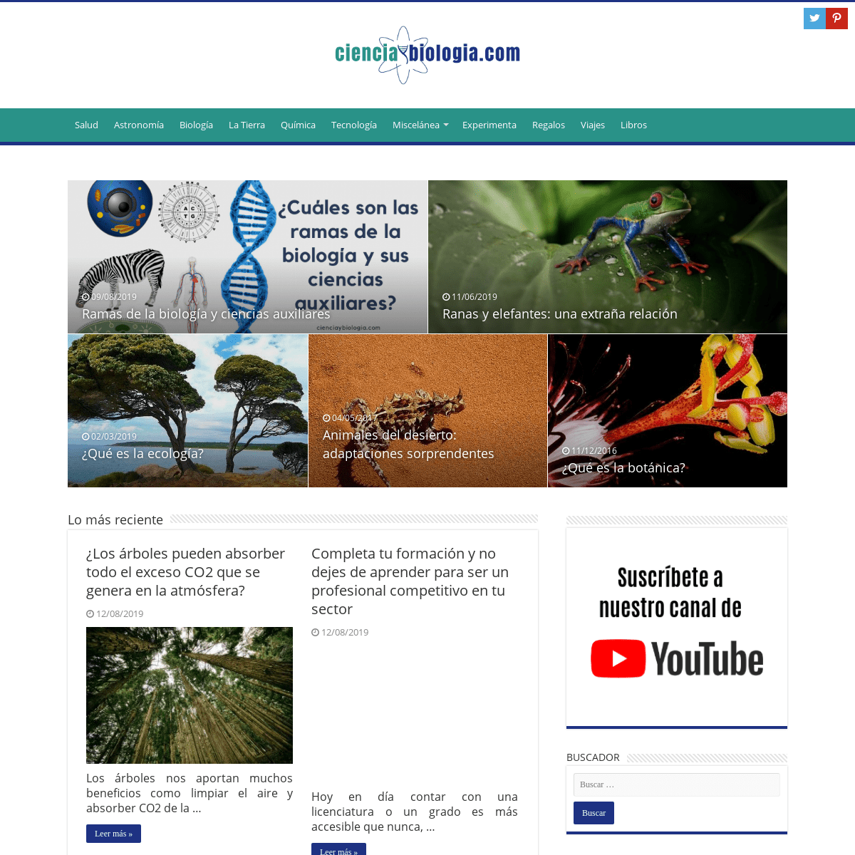 Ciencia y biología - Portal de biología y ciencias naturales