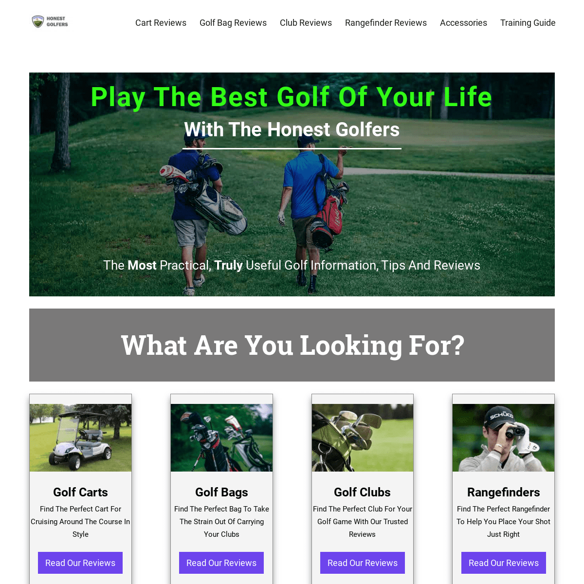Home Page - Honest Golfers