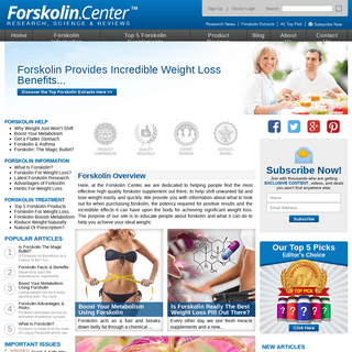 Forskolin Center - Research News and Forskolin Reviews