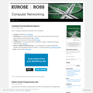 kuroseross | Kurose/Ross Computer Networking: A Top-Down Approach