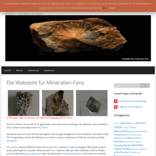 Stone of Tomorrow Lexikon Mineralien Wissen Paragenesen Steine