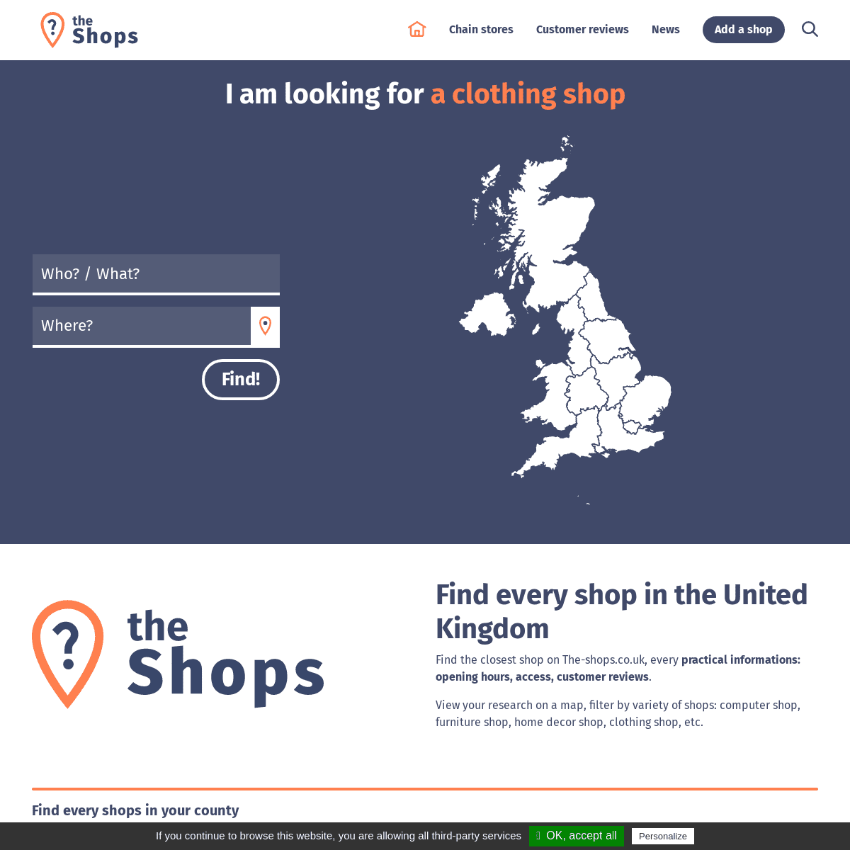 The-shops.co.uk: 85839 stores, 12882 customers’ reviews