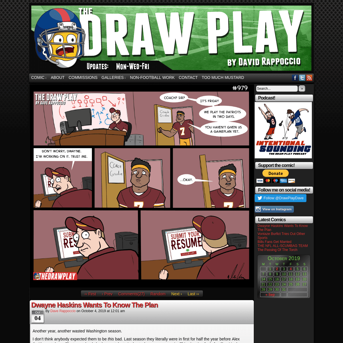 The Draw Play - A football comic by Dave Rappoccio