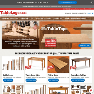 Shop Wood Table Legs, Tops & More | 100's Of Styles | TableLegs.com™