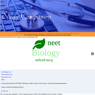 NEET and AIIMS Study Material- Chapterwise NEET Solved MCQ & Notes