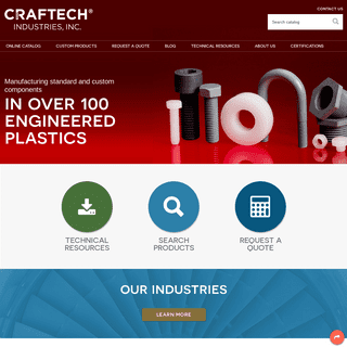 Welcome to Craftech Ind Inc. - Plastic Fasteners and Custom Plastic Parts