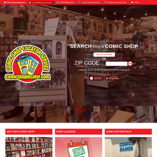 Home Page - Comic Shop Locator