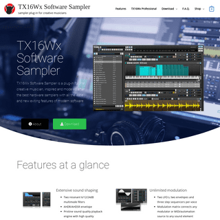 TX16Wx Software Sampler â€“ sampler plug-in for creative musicians